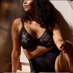 Bali Breathe NEW black lace underwire bra size 34DD